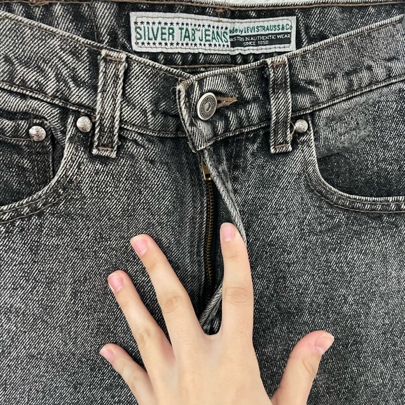 Custom Vintage silver tab Levi’s 512 chainside jeans🌟 - Picture 5 of 10